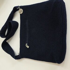 The Sak Crochet Crossbody Bag in Navy